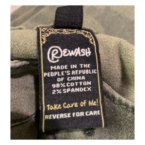 REWASH Jeans Camo-print Jeans Juniors Size 1 - Picture 14 of 16